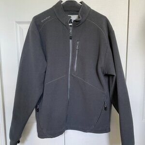 Quechua men's gray full zip fleece jacket, size large